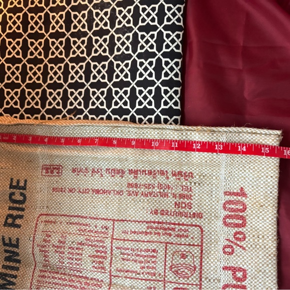 Jasmine Rice Burlap Bag - Picture 3 of 4